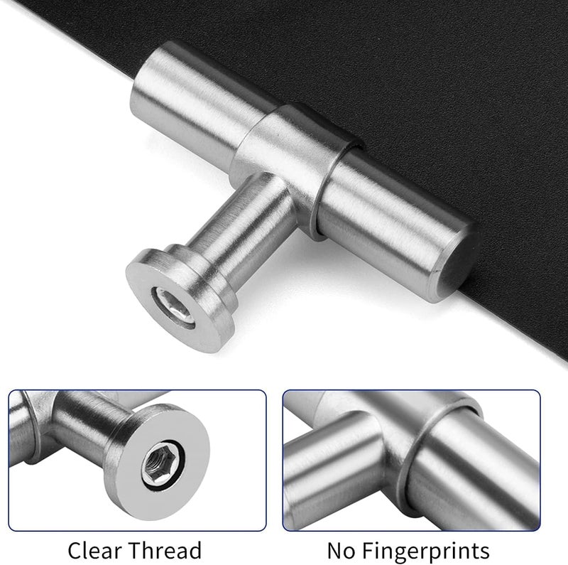 homdiy 30 Pack Brushed Nickel Cabinet Knobs Single Hole Silver Dresser Pulls T Bar Drawer Kitchen Hardware - Image 4